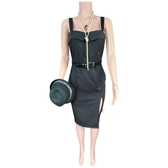Complete 1920s Gangster Costume: Dress + 6 Accessories - Halloween/Cosplay Med. - Picture 4 of 10
